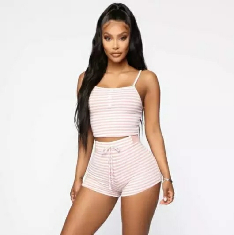 Striped Short Set